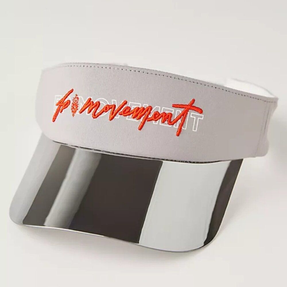 FP Movement x American Needle All Set Metallic Visor Silver NWT Sporty